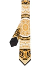 Versace Barocco-print Silk Tie In White