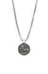 Degs & Sal Coin Pendant Necklace In Grey