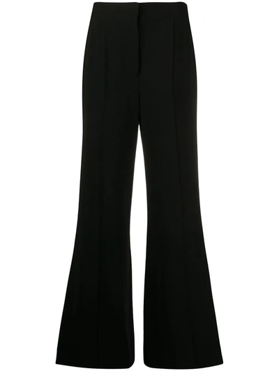 Diane Von Furstenberg Denise Black Wide-leg Georgette Trousers