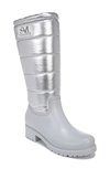 Sam Edelman Women's Adda Quilted Cold Weather Tall Boots In Lunar Grey/ Soft Silver Fabric