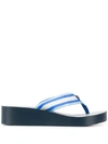 Tory Burch Women's Gemini Link Thong Sandals In Bondi Blue