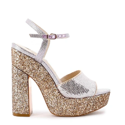 Sophia Webster Women's Juju Glitter Platform Sandals In Rose Gold
