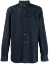 Ermenegildo Zegna Slim Button Shirt In Blue