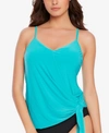 Magicsuit Alex Side-tie Underwire Tankini Top Women's Swimsuit In Bahama Green