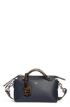 Fendi Mini By The Way Leather Crossbody Bag In Midnight/maya Black/ Palladium