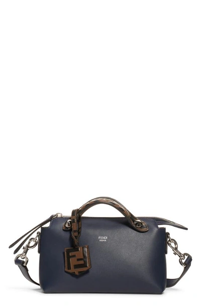 Fendi Mini By The Way Leather Crossbody Bag In Midnight/maya Black/ Palladium