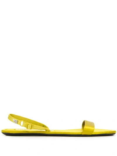 Alexander Wang Yellow Foldable Ryder Sandals In Chartreuse