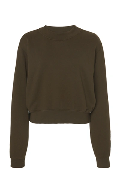 Cotton Citizen Milan Cotton Crewneck Sweatshirt In Green