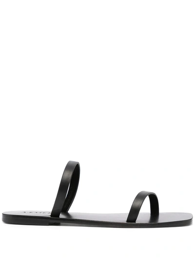 A.emery Square-toe Leather Sandals In Black