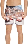 Orlebar Brown Bulldog Photographic Swim Trunks In Start Your Engines