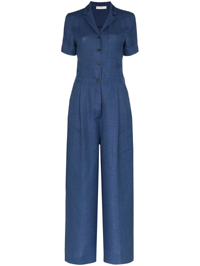 Lvir Wide-leg Tailored Jumpsuit In Blue