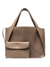 Stella Mccartney Perforated Logo Tote Bag In Brown