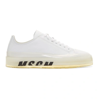 Msgm Low-top Logo-print Sneakers In White