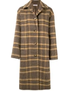 Rejina Pyo Willa Oversized Checked Wool-blend Coat In Brown