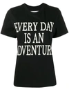 Alberta Ferretti Every Day Is An Adventure Print T-shirt In Black