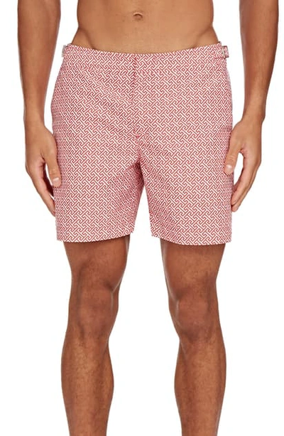 Orlebar Brown Men's Bulldog Mira Swim Trunks In Pink