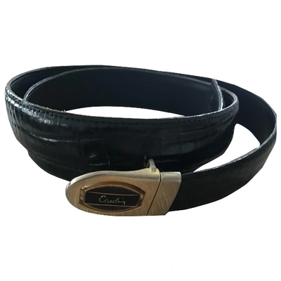 Pre-owned Pierre Cardin Leather Belt In Black
