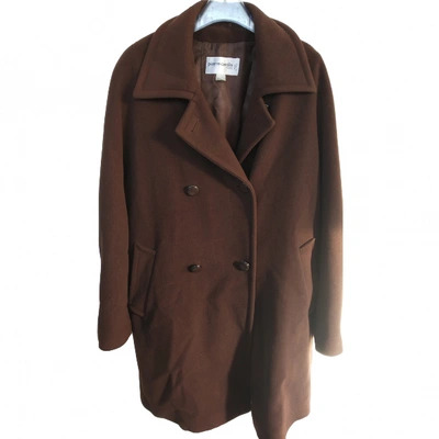 Pre-owned Pierre Cardin Wool Coat In Brown