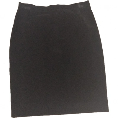 Pre-owned Pierre Cardin Velvet Mid-length Skirt In Black