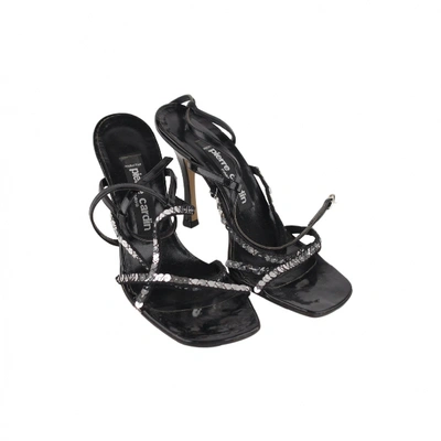 Pre-owned Pierre Cardin Black Leather Sandals
