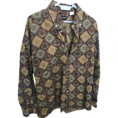 Pre-owned Pierre Cardin Shirt In Brown