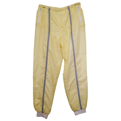 Pre-owned Pierre Cardin Trousers In Yellow