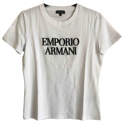 Pre-owned Emporio Armani White Cotton Top