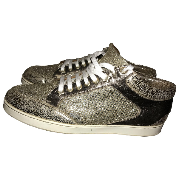 jimmy choo glitter trainers