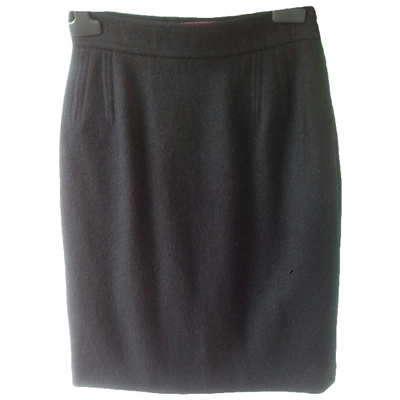 Pre-owned Christian Lacroix Wool Skirt In Black