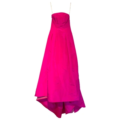 Pre-owned Oscar De La Renta Pink Silk Dress
