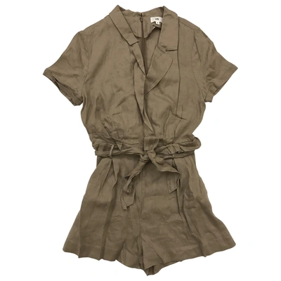 Pre-owned Lpa Brown Linen Jumpsuit