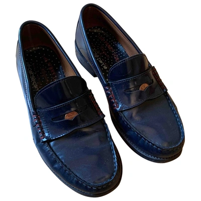 Pre-owned Tommy Hilfiger Leather Flats In Blue
