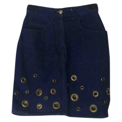 Pre-owned Moschino Blue Denim - Jeans Skirt