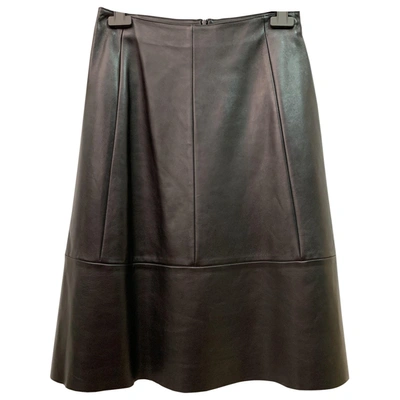 Pre-owned Drome Leather Mid-length Skirt In Black