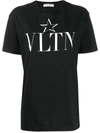 Valentino Logo-print Cotton-jersey T-shirt In Black