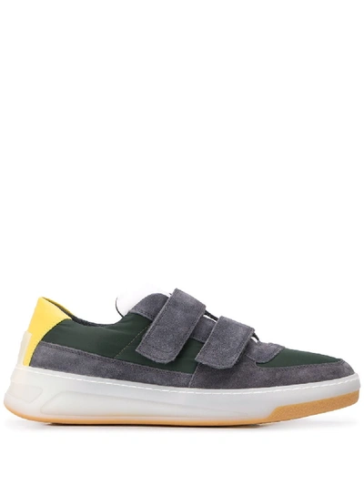 Acne Studios Leather-trimmed Suede And Shell Sneakers In Grey
