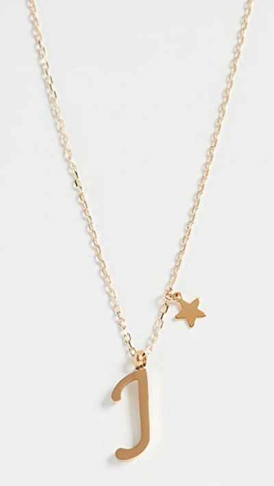 Shashi Letter Pendant With Star Charm In J