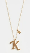 Shashi Letter Pendant With Star Charm In K