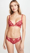 Thistle & Spire Kane Cutout V Wire Bra In Scarlet