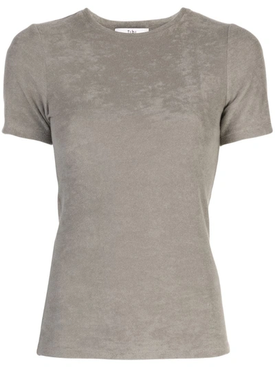 Tibi Short-sleeved T-shirt In Grey