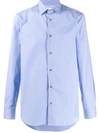 Paul Smith Long Sleeve Striped Shirt In Blue