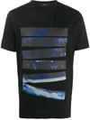 Z Zegna T-shirt Mit Abstraktem Print In Black