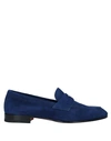 Santoni Loafers In Dark Blue