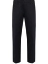 Prada Blue Slim Leg Cropped Trousers