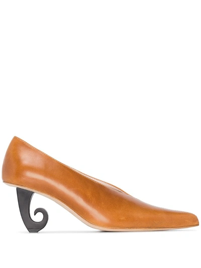 Kalda Brown Alda Leather Pumps