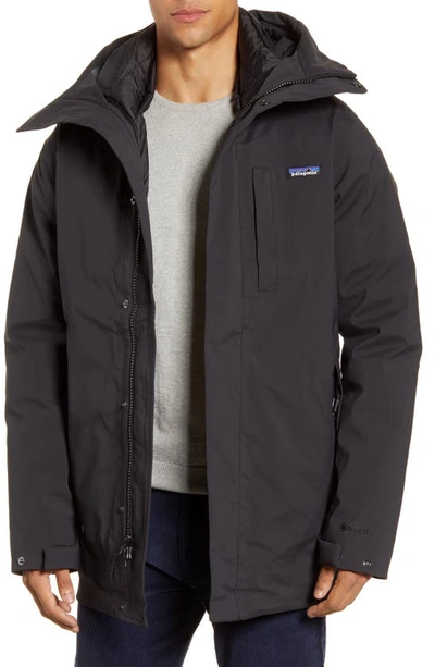 Patagonia Frozen Range 700 Fill Power Down 3-in-1 Jacket In Black