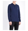Allsaints Reform Cotton-piqué Polo Shirt In Baltic Blue