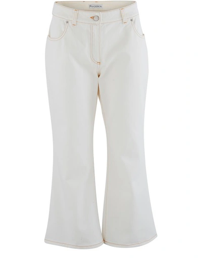 Jw Anderson Skinny Flared Jeans In White