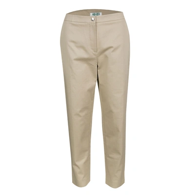 Pre-owned Kenzo Beige Cropped Trousers M
