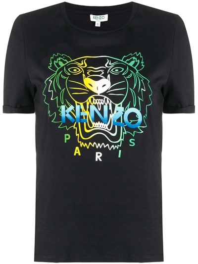 Kenzo Tiger Printed T-shirt In Black